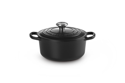 Cocotte Ronde en Fonte Émaillée avec Intérieur Noir