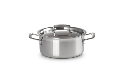 Faitout bas Inox Classique avec couvercle