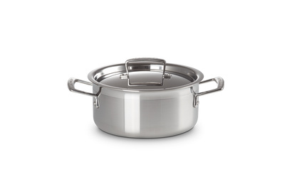 Faitout bas Inox Classique avec couvercle