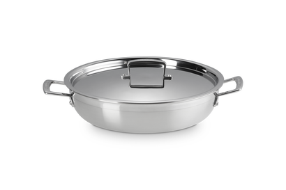 Sauteuse Provençale en Inox avec Revêtement Anti-Adhérent et Couvercle