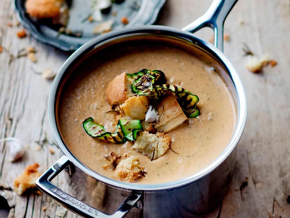 Kräuterfrischkäse Suppe