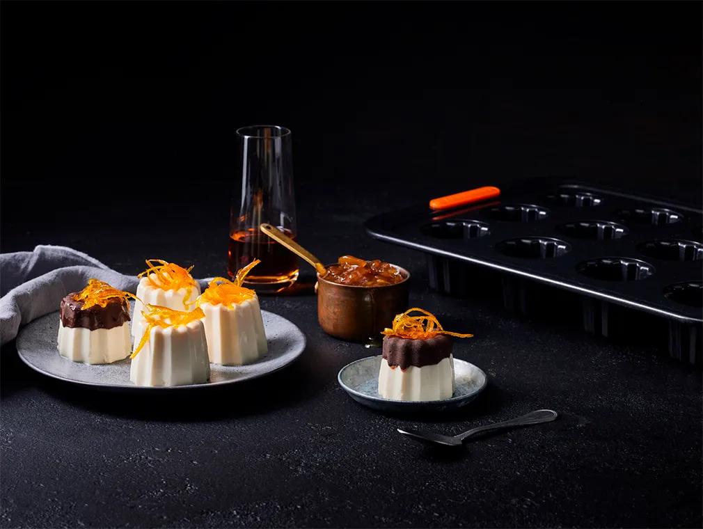Cannelé de Noël panna cotta à l’orange et chocolat