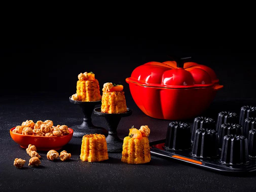Halloween-Kürbis-Cannelés