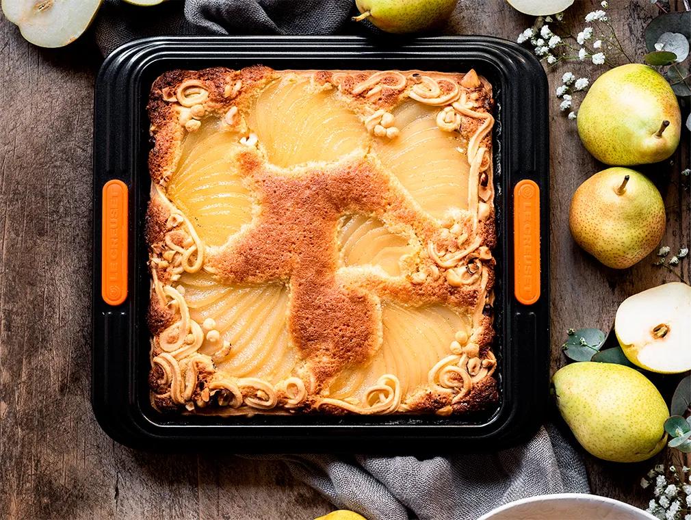 Frangipane-Tarte mit in Sternanis pochierten Birnen