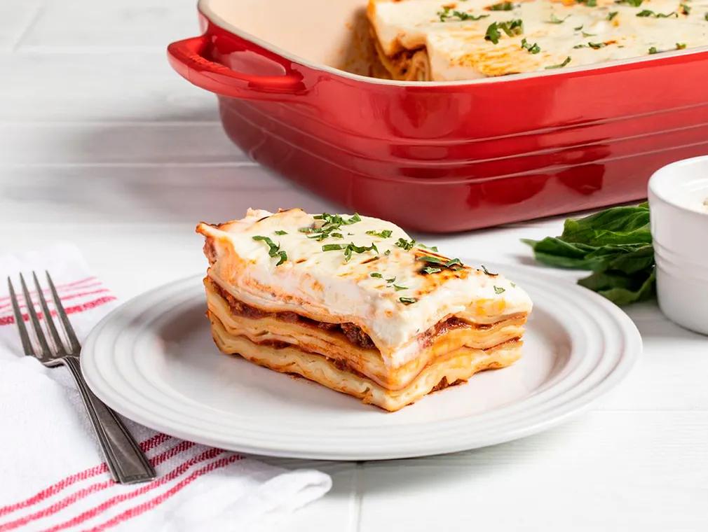 Traditionelle italienische Lasagne wie aus der Trattoria
