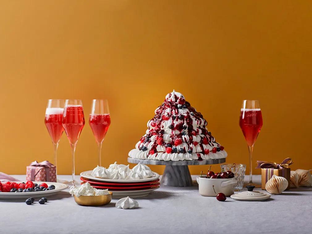 Pavlova-Weihnachtsbaum