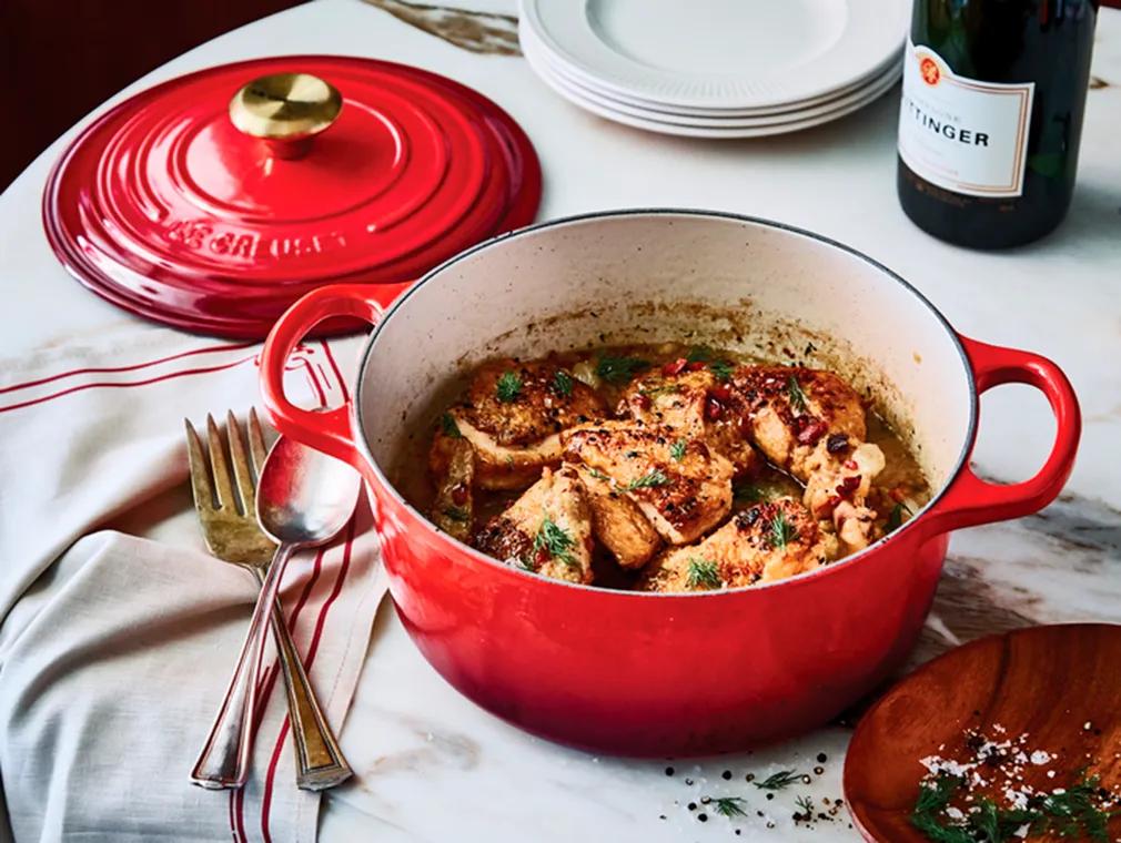 Coq au vin mousseux