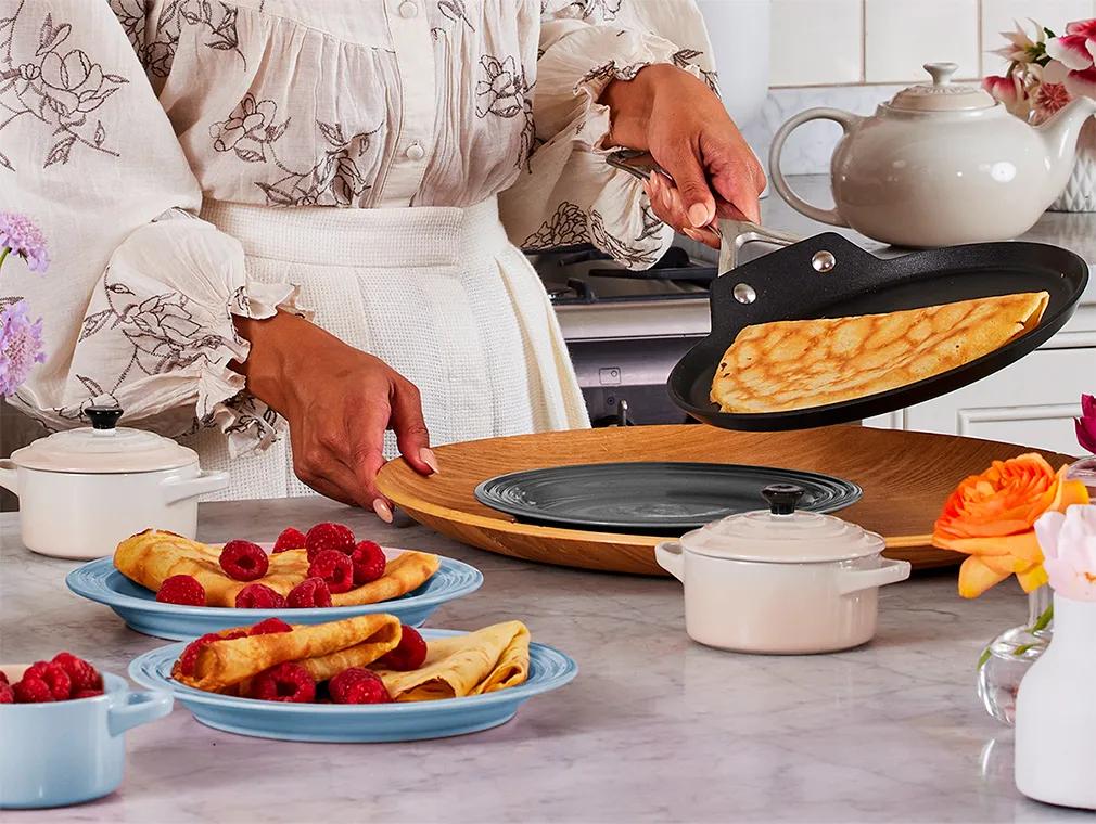 Crêpes à la crème et aux fraises