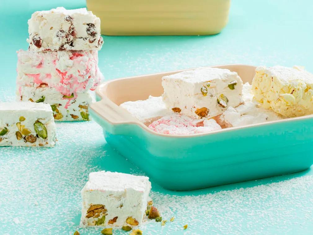 Selbstgemachtes Weißes Nougat