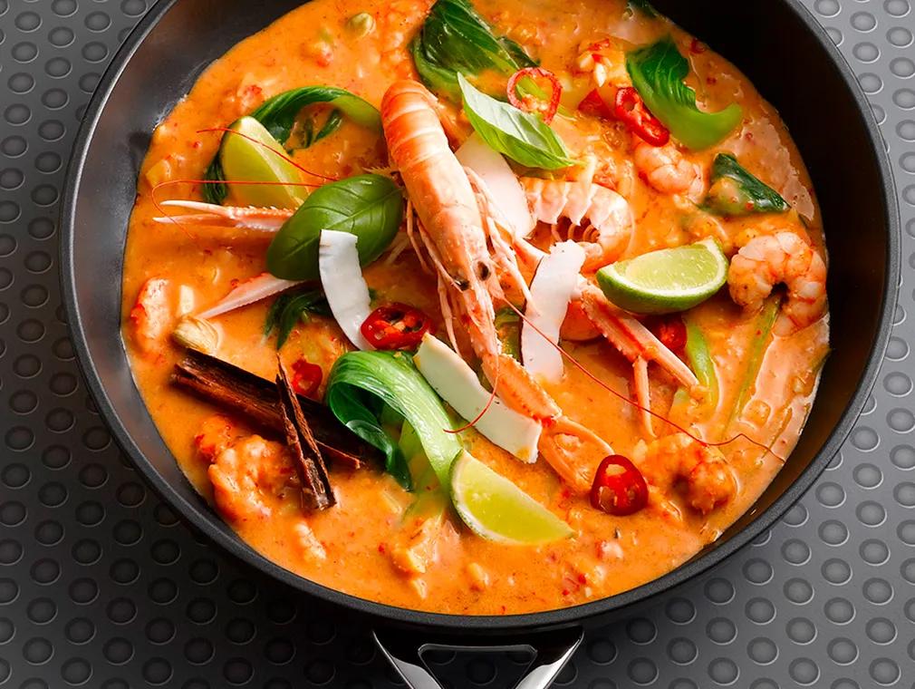 Curry de crevettes thaï