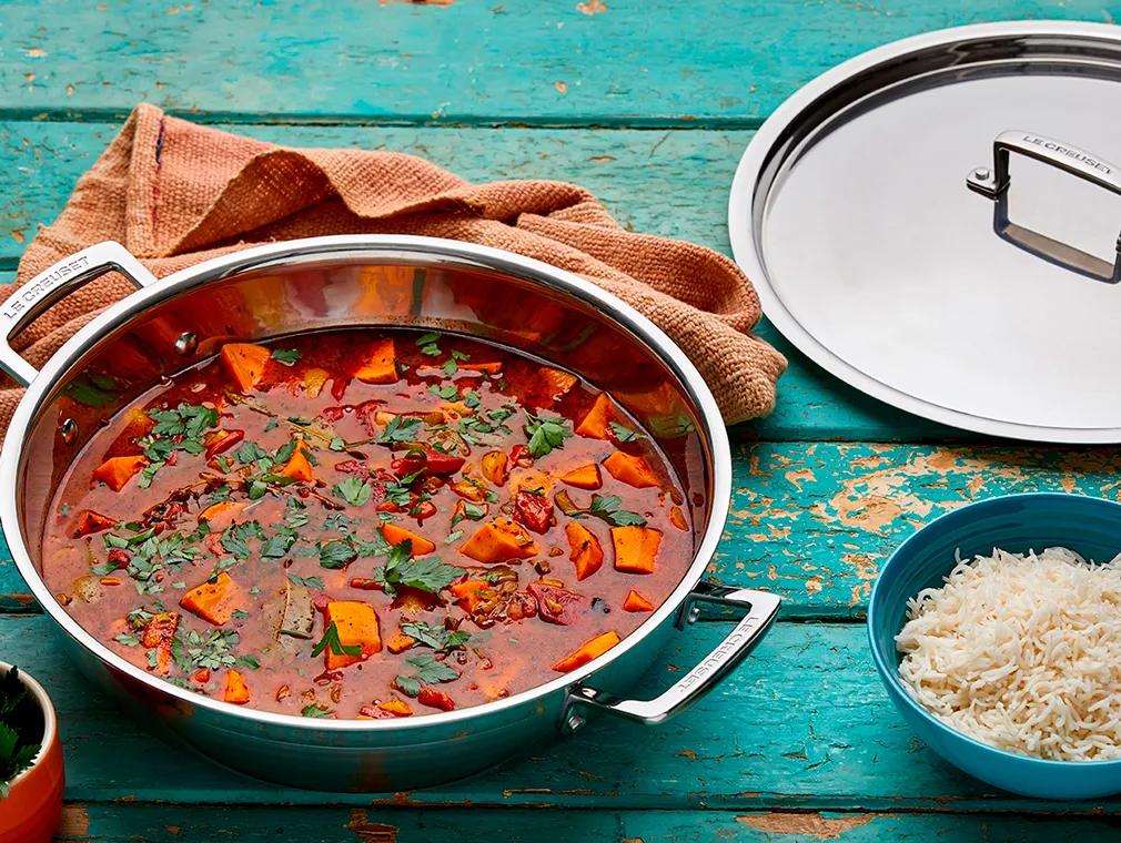 Gumbo de patates douces et poivrons fumés