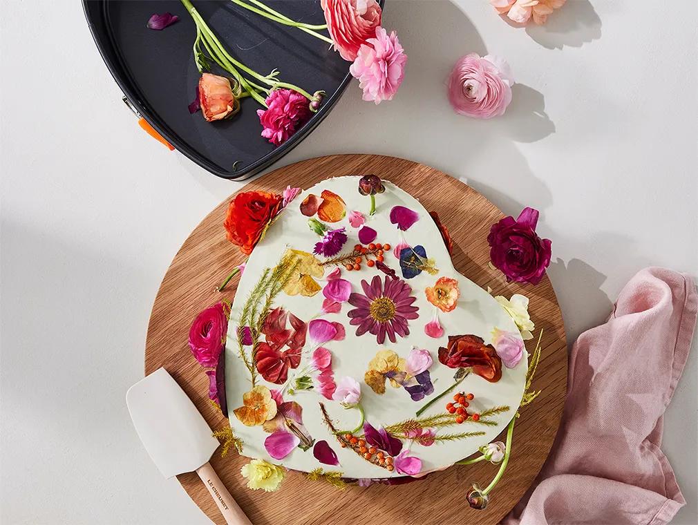 Zitronenkuchen in Herzform