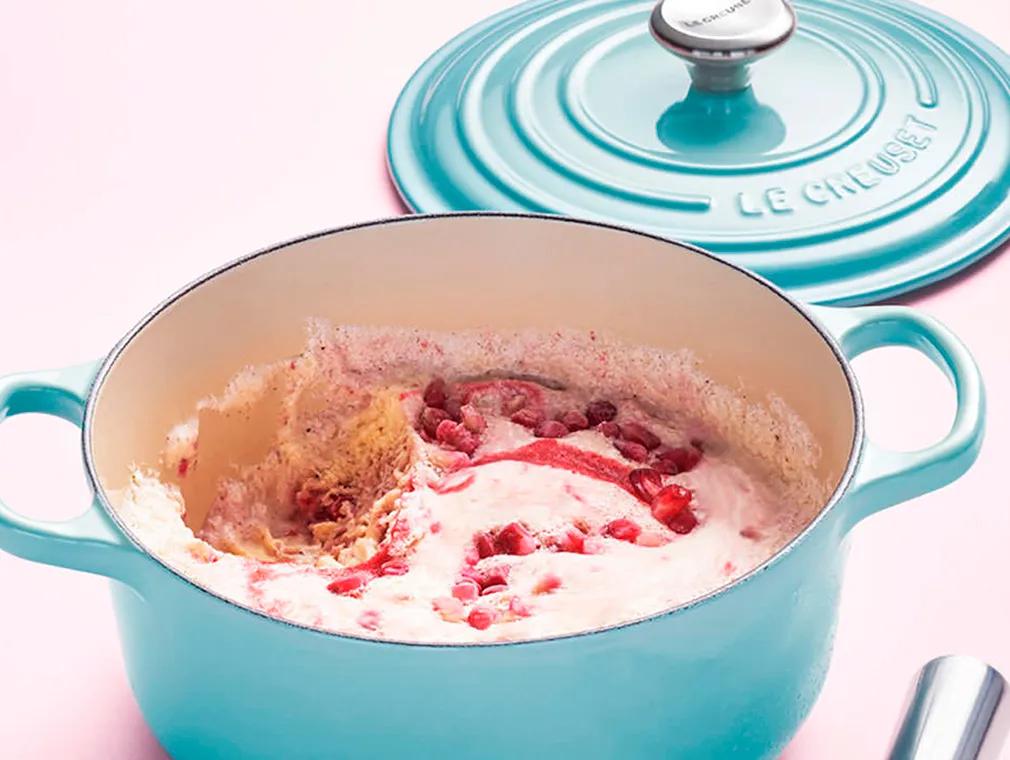 Erdbeer-Granatapfel-Semifreddo