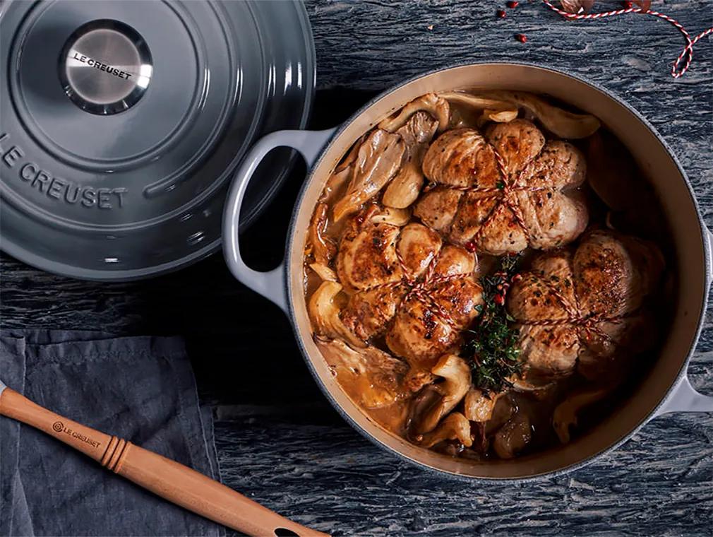 Suprêmes de poulet farcis aux champignons des bois