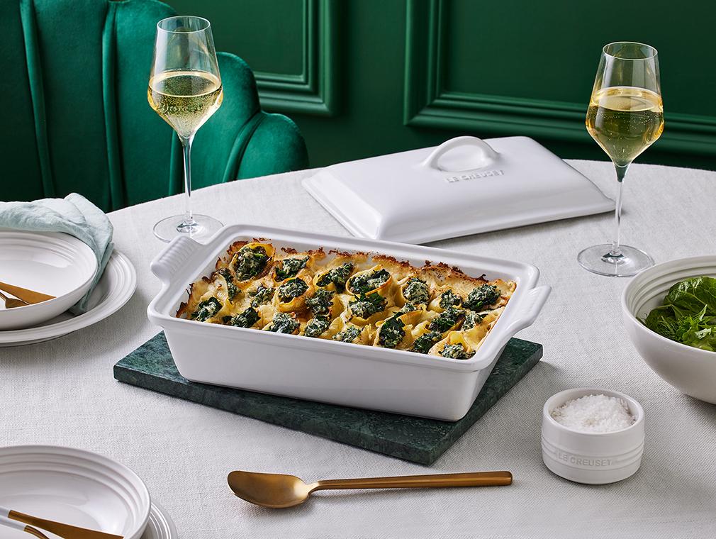 Conchiglioni mit Spinat und Ricotta