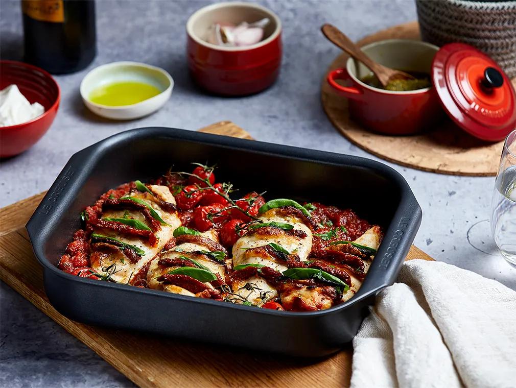 Hasselback de poulet aux tomates et à la mozzarella