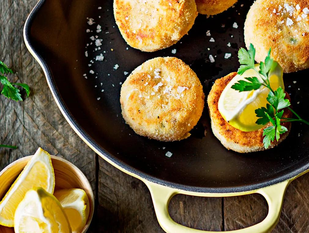 Galettes au saumon fumé