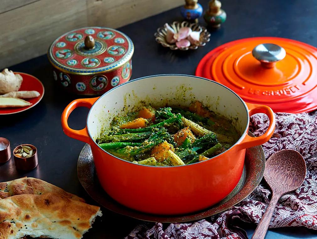 Curry de légumes, pistaches et poivre noir