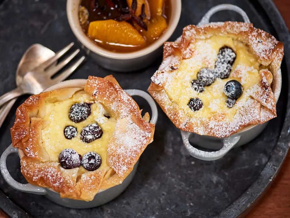 Soufflé aux baies et à la ricotta