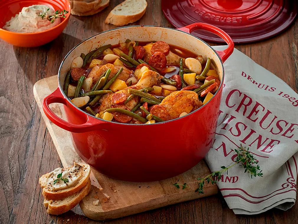 Cocotte de volaille piquante au chorizo
