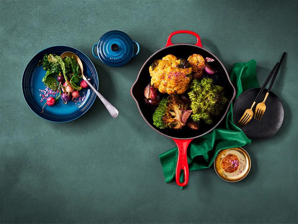 Blumenkohl mit Butter-Weisswein-Sauce aus dem Ofen