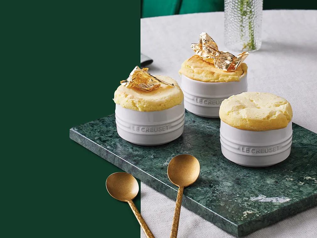Weisses Schoko-Soufflé