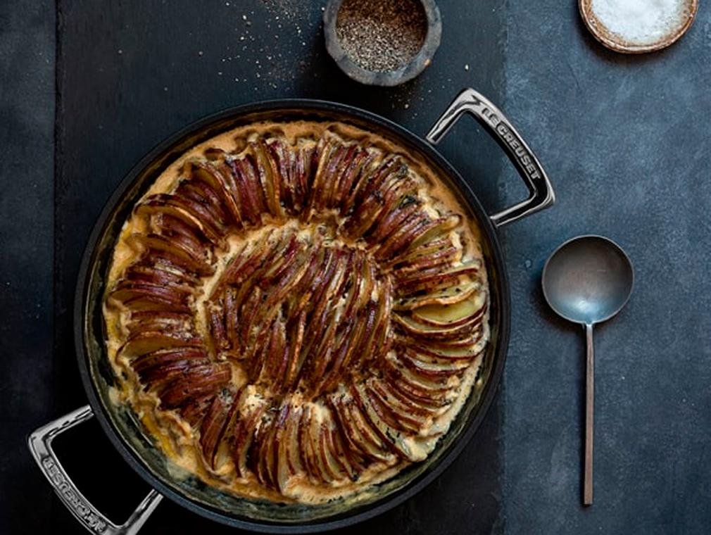 Süsskartoffel-Gratin mit Salbei