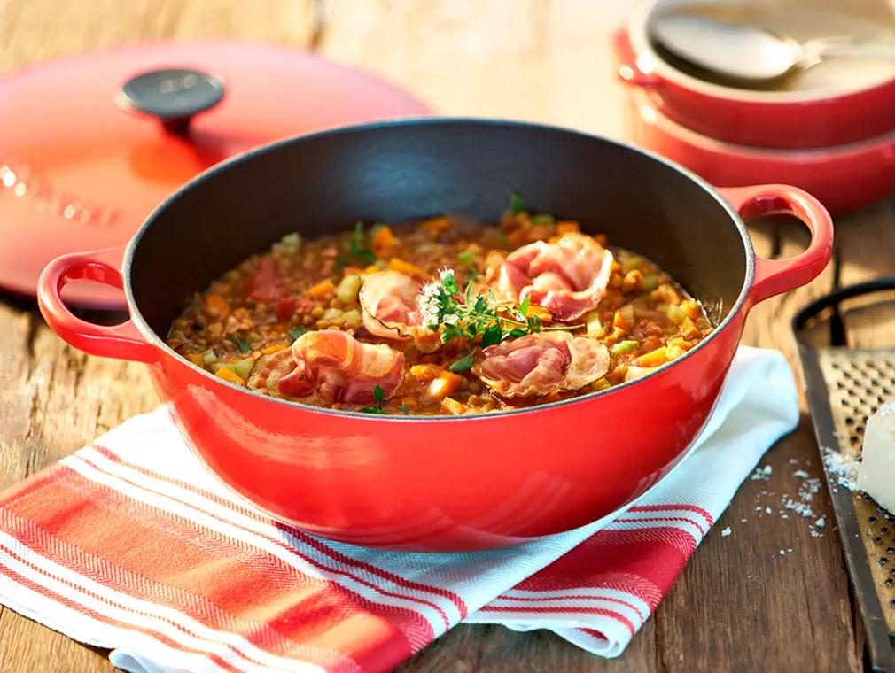 Soupe de lentilles méditerranéenne