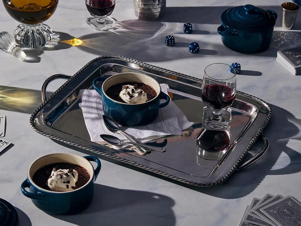 Crème au chocolat noir et au vin rouge